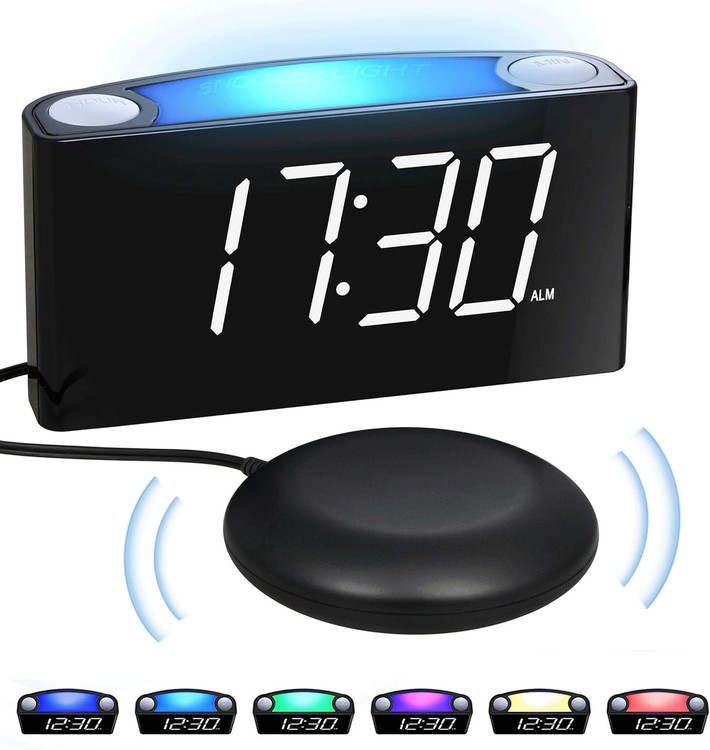 خرید ساعت رو میزی زنگدار و ویبره دار در انواع رنگ