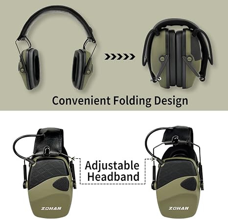 محافظ گوش تیراندازی الکترونیکی با تقویت صدا ZOHAN EM054