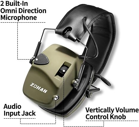 تا 22 دسی بل کاهش نویز با محافظ گوش الکتریکی زوهان