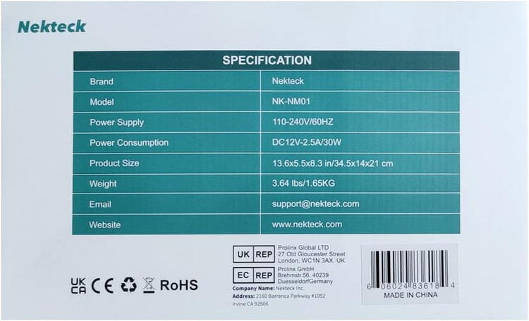 ماساژور پشت Nekteck مدل NK-NM01 با گرما ماساژور گردن و پشت شیاتسو برای کمر