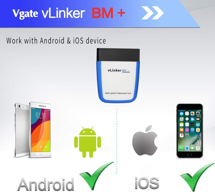 دیاگ بلوتوثی حرفه ای و پیشرفته Vgate vLinker BM+ BLE4.0