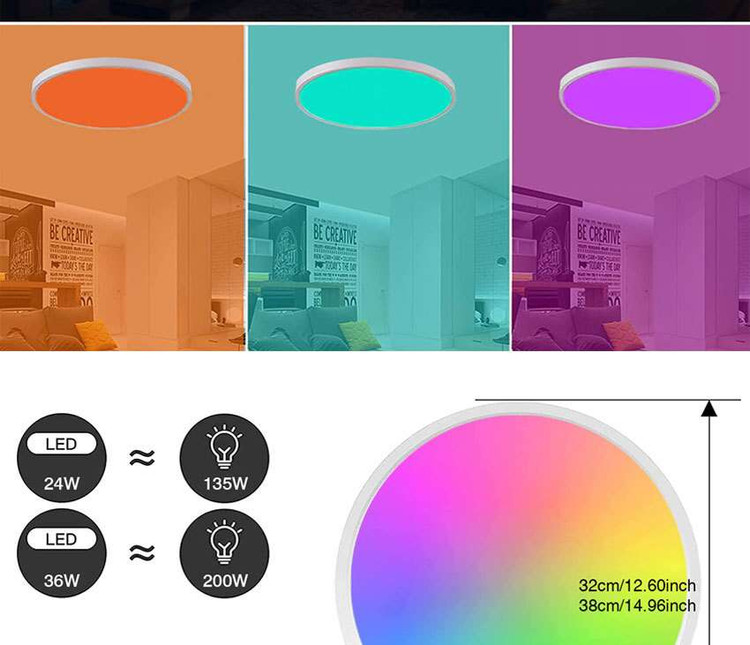 کاملترین چراغ سقفی و خوشکل در طیف رنگ های مختلف