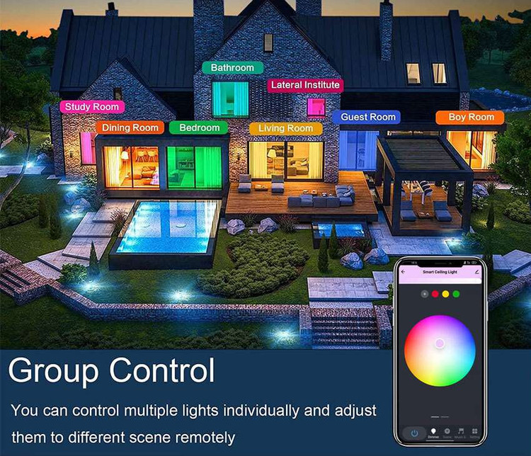 چراغ سقفی فوق هوشمند 30 وات ارجینال دارای 16 میلیون رنگ و برای نور پردازی در مکان های مختلف