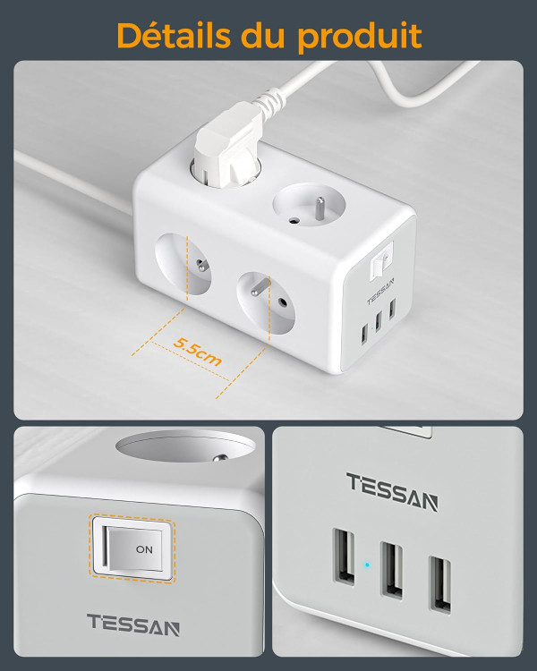 چند راه برق USB دار ارجینال