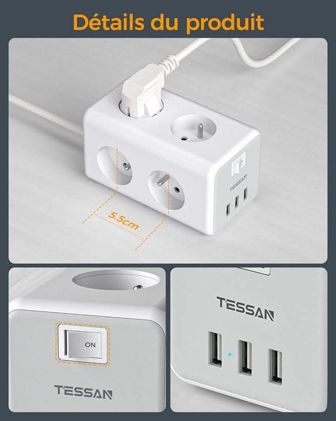 چند راه برق USB دار ارجینال