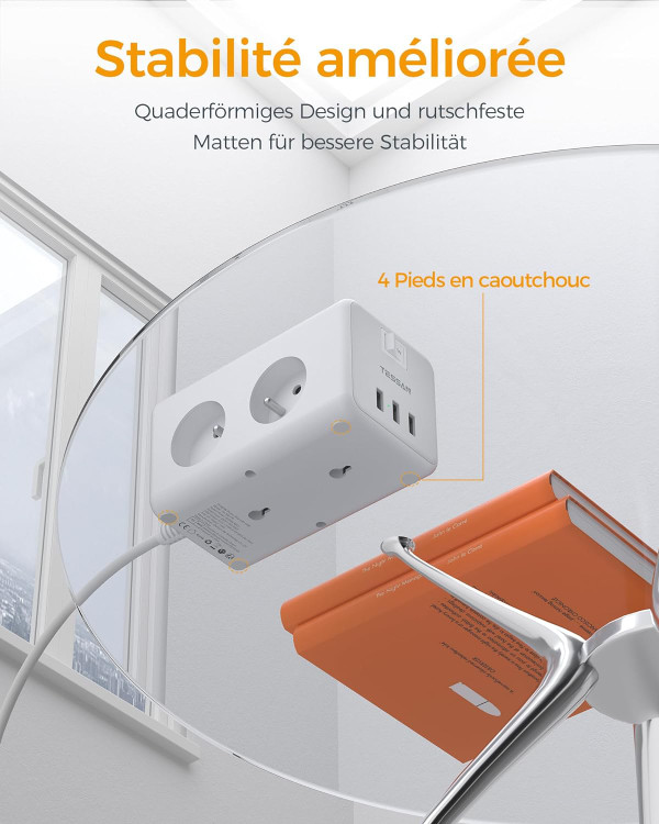 یک وسیله که هم چند راه برقه هم جای شارژر داره