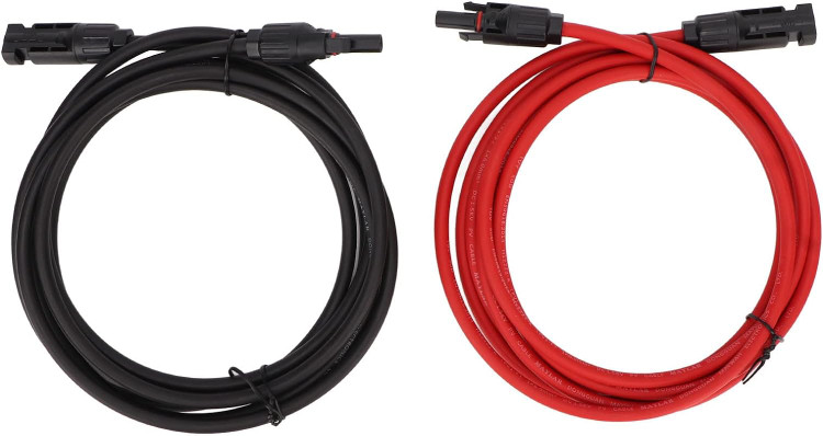 با کیفیت ترین کابل سولار جفتی با سوکت های نر و ماده آماده