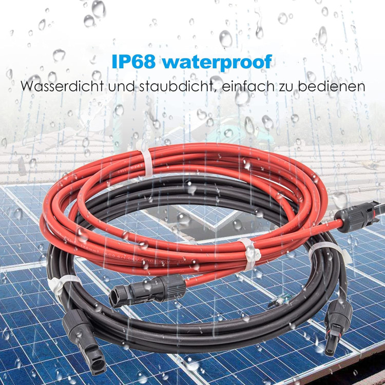 با کیفیت ترین کابل سولار جفتی با سوکت های نر و ماده آماده