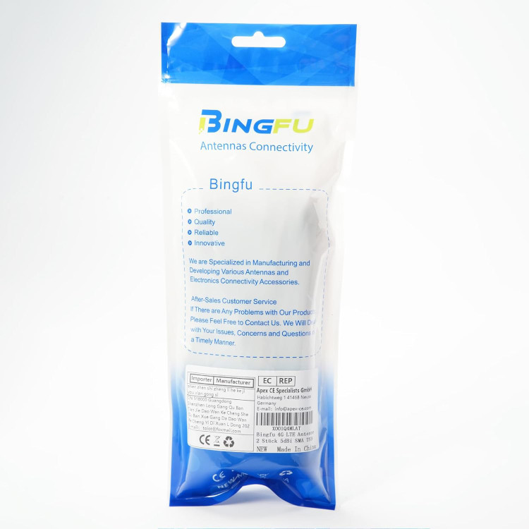 آنتن Bingfu 2-Pack 4G LTE 5dBi SMA TS9 آنتن شبکه همه جانبه خارجی با پایه مغناطیسی برای مودم روتر 4G LTE CPE Gateway روتر پهن باند بی سیم MiFi MiFi Hotspot Router مودم USB