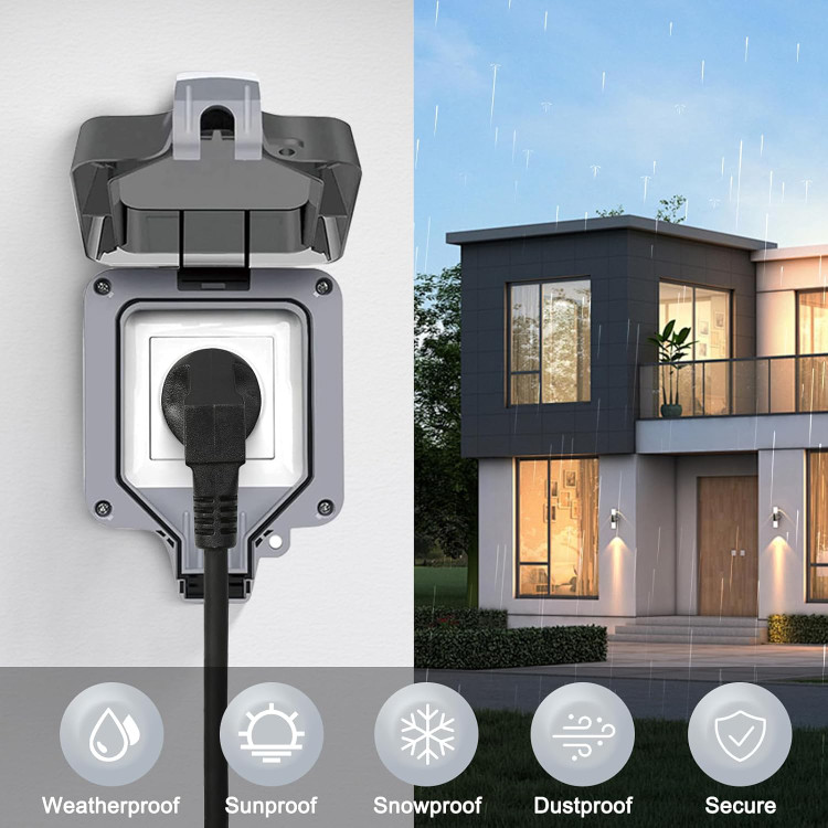 پریز برق بارانی ارچینال 16 آمپر از آمازون برای نصب در فضای بیرون