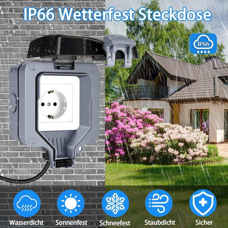 پریز برق بارانی ارچینال 16 آمپر از آمازون برای نصب در فضای بیرون