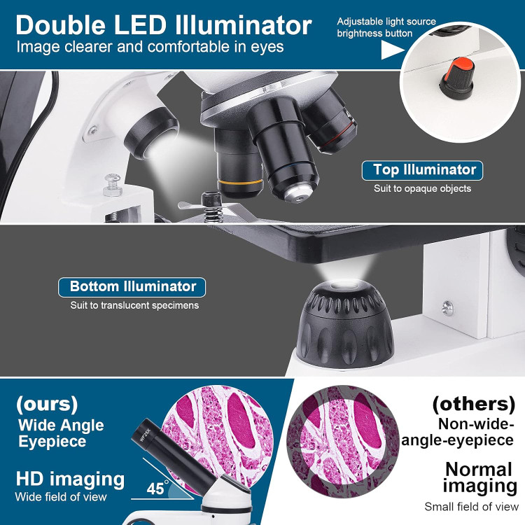میکروسکوپ دارای دوبل led