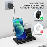 شارژر وایرلس ارجینال سه کاره SENEO،برای شارژ همزمان iWatch_airpod_iPhone، همراه با کارت اصالت کالا