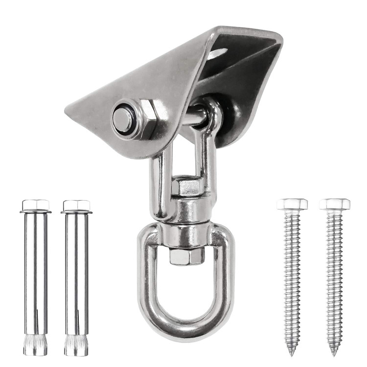 آویز چرخشی 360 درجه سنگین، قلاب چرخشی از جنس فولاد ضد زنگ با تحمل وزن 450 کیلوگرم به بالا