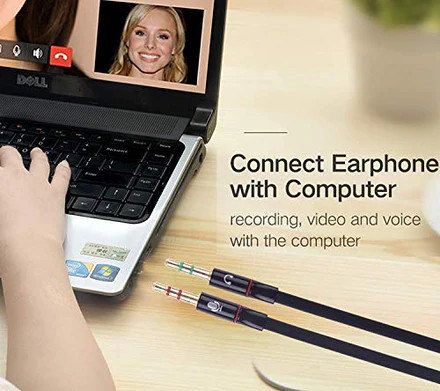 اسپلیتر برای لب تاب برای هدفون و میکروفون