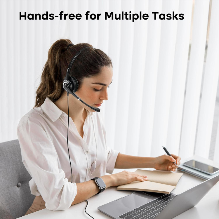 هدست USB با نویز کنسلینگ واقعی،میکروفون با کیفیت، برند MKJ، برای مرکز تماس،دفترخانه،مانیتورینگ،اسکایپ و....