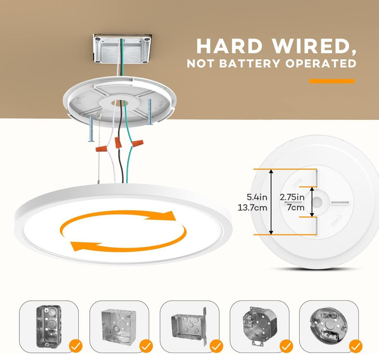 راهنمای نصب چرغ سقفی دایره ای