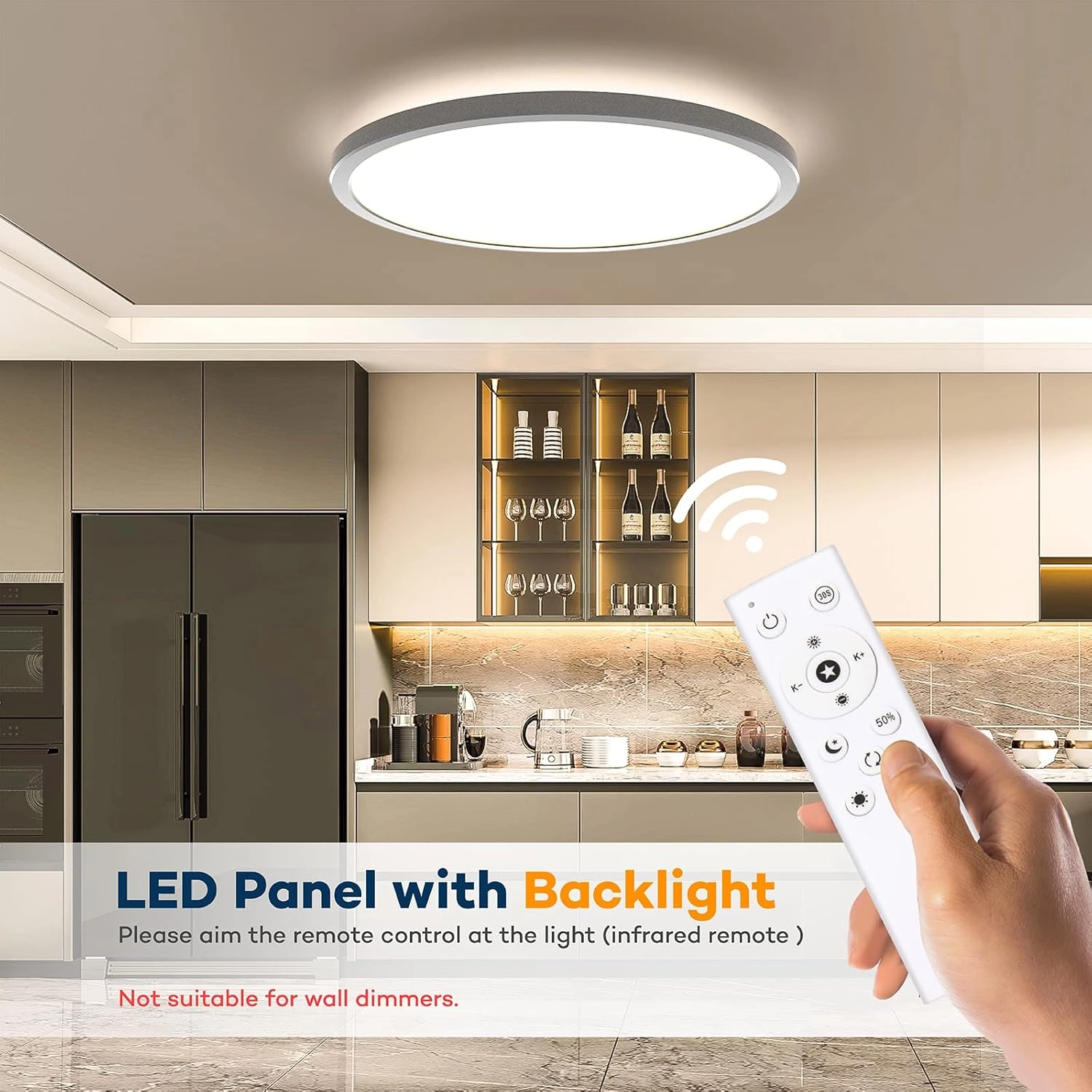 چراغ سقفی LED فوق نازک مدرن ریموت دار دایره برند BLNAN