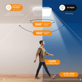 چراغ سقفی LED مدرن مربعی ضد آب و نسوز با سنسور حرکتی 360 درجه و ریموت کنترل برند BLNAN