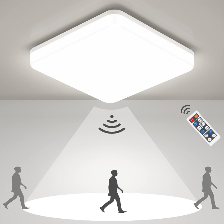 چراغ سقفی LED مدرن مربعی ضد آب و نسوز با سنسور حرکتی 360 درجه و ریموت کنترل برند BLNAN