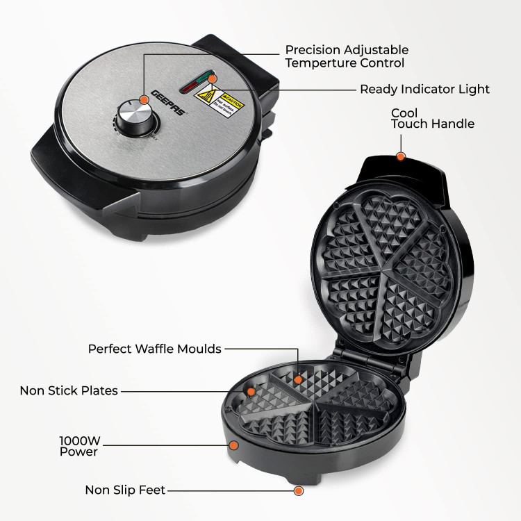 وافل ساز 5 تایی قلبی شکل مدل GWM36538