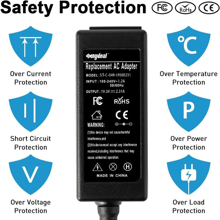 شارژرلپ تاپ 45 واتی اچ پی 19.5 ولت 2.31 آمپر برند Sunydeal