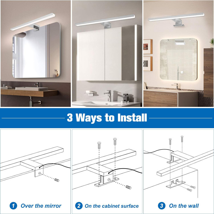 چراغ بالای آینه دارای بهترین محدوده نور