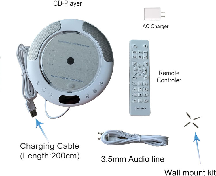 سی دی پلیر قابل حمل با پایه ایستاده،بلوتوث،FM، کنترل دار و پیشرفته با صدای hifi