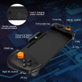 Zacro Controller for N-Switch, Dual Motor Vibration Switch Controller Six-axis Gravity Sensor, Comfortable & Ergonomic Design NS Non-slip In-line Hand Grip Joy-Con Replacement for Male Hand Shape