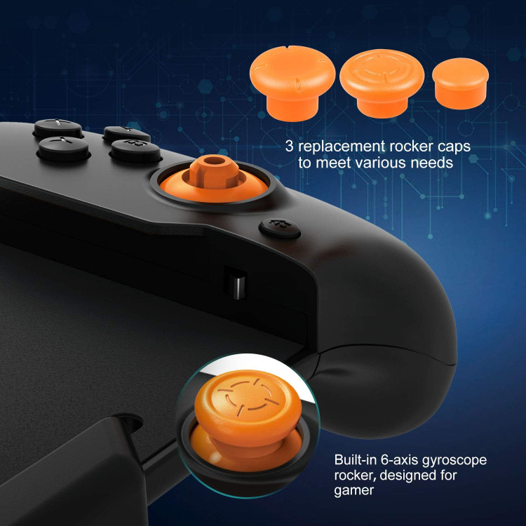 Zacro Controller for N-Switch, Dual Motor Vibration Switch Controller Six-axis Gravity Sensor, Comfortable & Ergonomic Design NS Non-slip In-line Hand Grip Joy-Con Replacement for Male Hand Shape