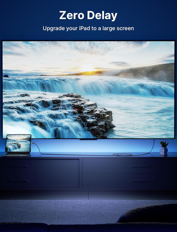 خرید کابل اتصال گوشی آیفون به تلویزیون با یفیت 4k