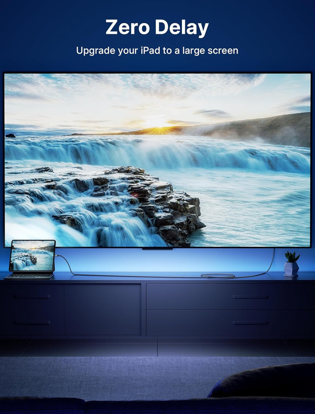 خرید کابل اتصال گوشی آیفون به تلویزیون با یفیت 4k