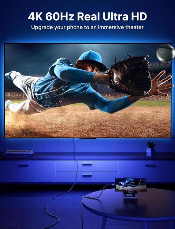 کابل تبدیل USB C به HDMI ارجینال با کیفیت 4K برند JSAUX مدل دو متری