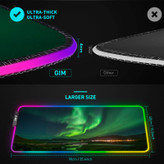 موس پد گیمینگ ضد آب، ارجینال ، RGB دار ، سایز بزرگ 900 در 400 در 4 میلی متر برند gim مدل FSD-18 با بک گراند شفق قطبی