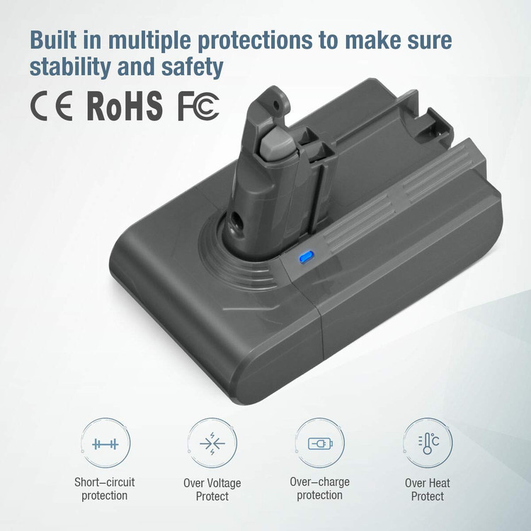 باتری جارو شارژی دایسون انگلستان سری V6 برای DC58-DC59-DC61B