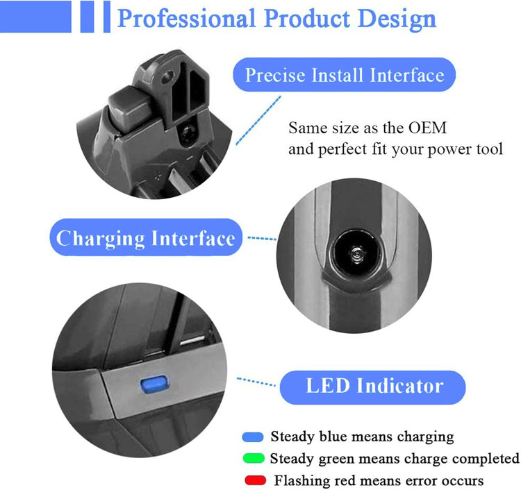 باتری جارو شارژی دایسون انگلستان سری V6 برای DC58-DC59-DC61B