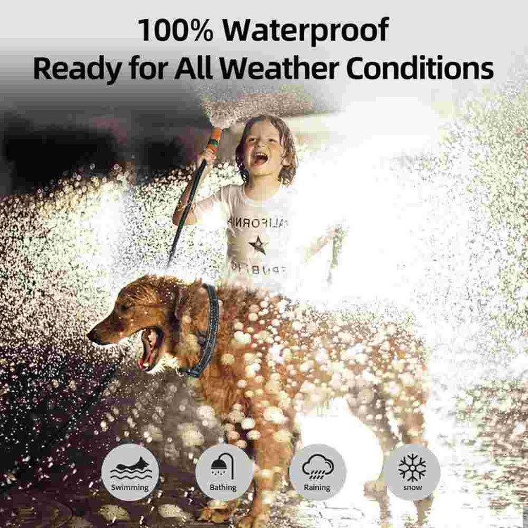 قلاده پارس سگ برای سگ های بزرگ متوسط کوچک، قلاده پوست هوشمند قابل شارژ، قلاده آموزش ضد پارس با لرزش بیپ 5 حساسیت قابل تنظیم (مشکی)