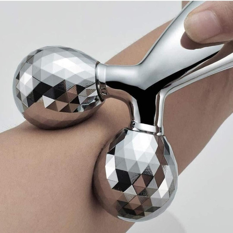 ماساژور غلتکی صورت و فول بادی ضد آب سه بعدی با دو گوی کروی با کیفیت اصلی