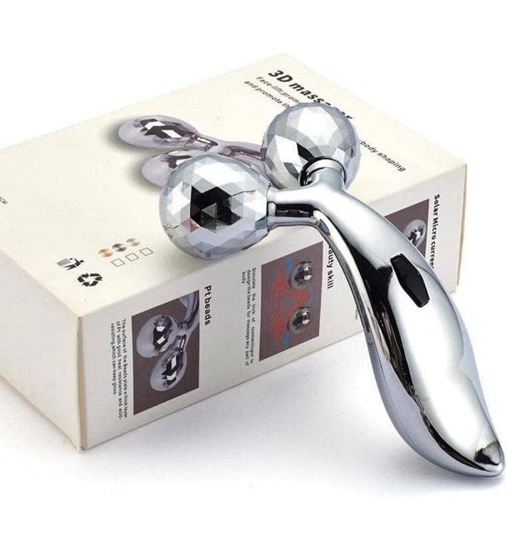 ماساژور غلتکی صورت و فول بادی ضد آب سه بعدی با دو گوی کروی با کیفیت اصلی