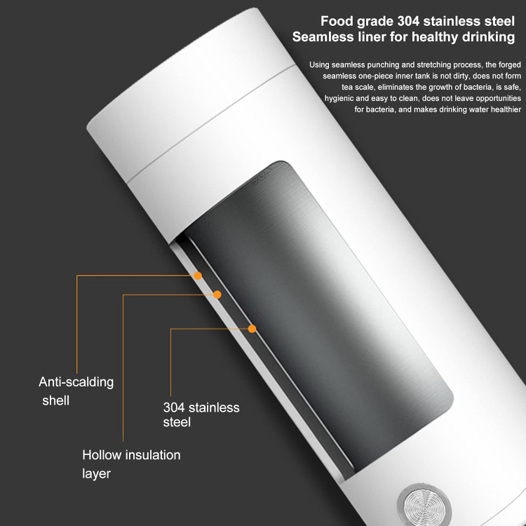 Travel Kettle, 400ML Portable Electric Kettle Coffee Tea Hot Water Boiler Bottle, 3 in 1 Mini Electric Kettle, Automatic Shut off Travel Tea Kettle, Water Heater for Making Tea, Coffee, Baby Milk