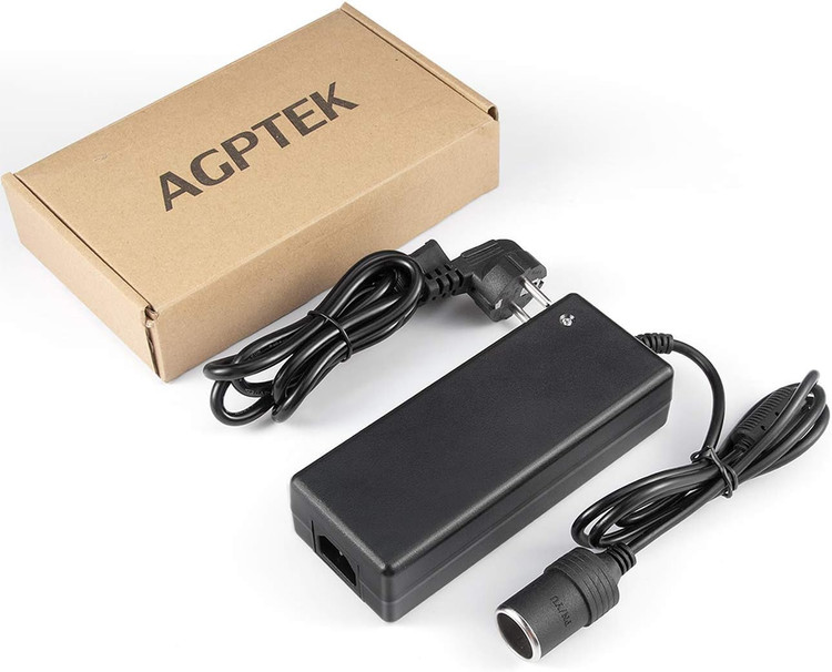 منبع تغذیه سوکت فندکی آداپتور AC به DC 100V-240V به 12V 10A مبدل شارژر برق خودرو برند AGPTEK