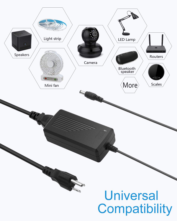 آدابتور 12 ولت 5 آمپر اورجینال داری سوکت سوزنی و مبدل جهت گرفتن مثبت و منفی برند ALITOVE